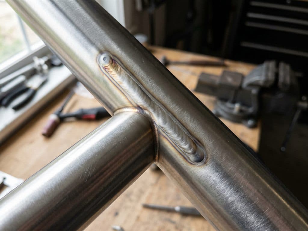 Detalle de un acabado en acero inoxidable de Hinoxton en Ourense