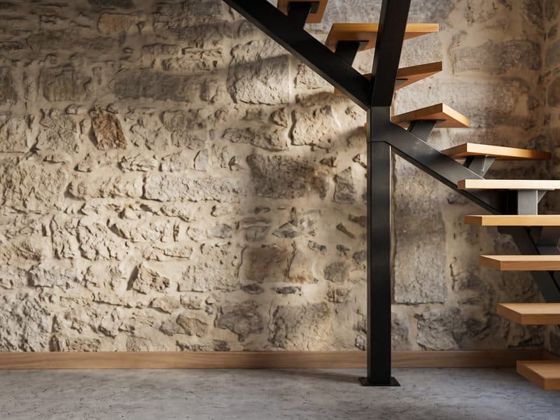 Escalera metálica fabricada e instalada por Hinoxton en Ourense