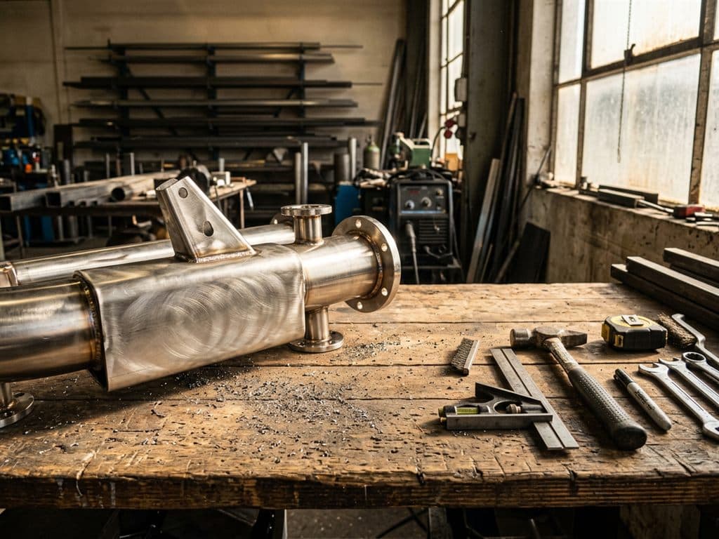 Pieza metálica a medida fabricada en el taller de Hinoxton en Ourense